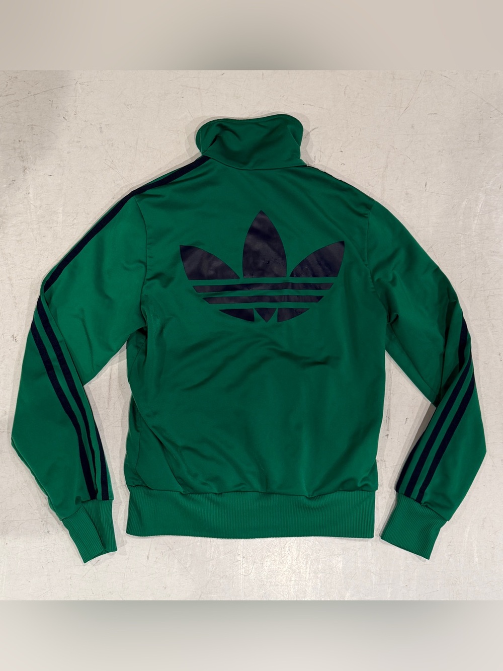 Adidas Originals Big Logo Back Firebird Track Jacket Fairway Green Trefoil Med